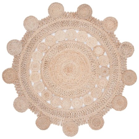 Safavieh 6 x 6 ft. Natural Fiber Global & Contemporary Round Rug; Natural Color NF161A-6R